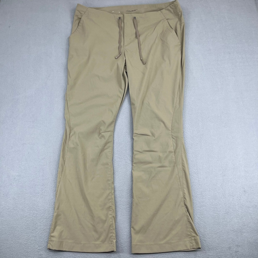 Columbia Omni-Shield Womens 16W Regular Tan Hiking Pants Outdoor Stretch Khaki